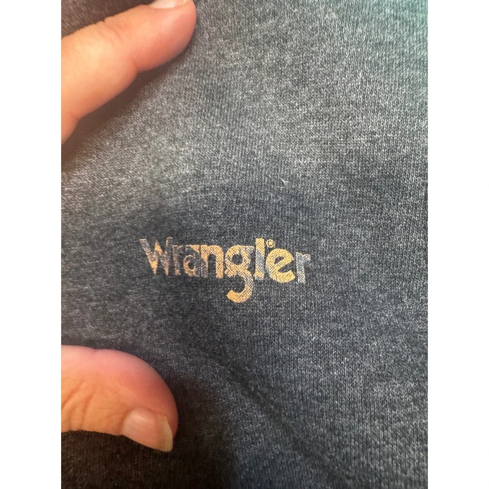 Wrangler Kids Charcoal Gray Cowboy Graphic Pullover Hoodie Size Small S 6-7